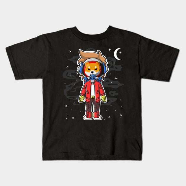 Hiphop Astronaut Shiba Inu Coin To The Moon Crypto Token Shib Army Cryptocurrency Wallet HODL Birthday Gift For Men Women Kids T-Shirt by Thingking About